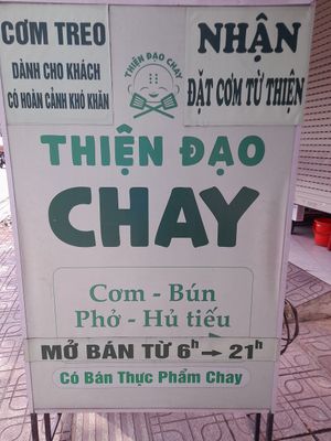 Sign outside at Thiện Đạo in Ho Chi Minh City
