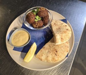 Falafel balls  at AKM CAFE  in Bondi Beach
