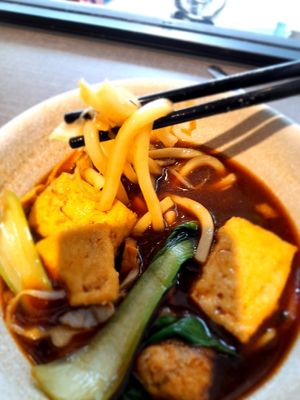 Vegan Japanese noodles at Hikari Vegetarian Cafe Q10 in Ho Chi Minh City