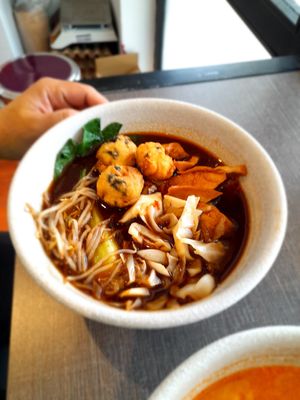 Vegan Japanese noodles at Hikari Vegetarian Cafe Q10 in Ho Chi Minh City