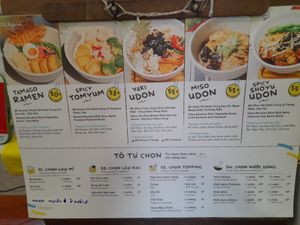 Menu at Hikari Vegetarian Cafe Q10 in Ho Chi Minh City