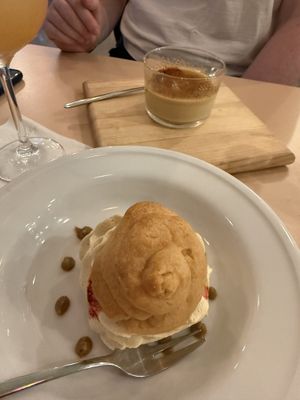 Lynx Puff dessert / Crème Brûlée (with porcini)   at LAS in Lodz