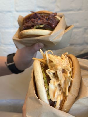 BBQ and retro burger  at Retro Burger in Tallinn