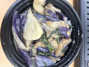 Eggplant - not vegan by default, must specify   at Taiwan Best Mart in Sacramento