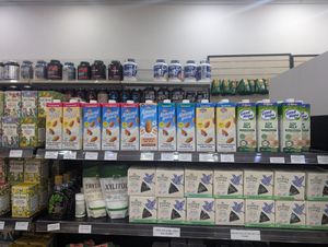 Vegan milk at Healthy U  in Kampala