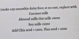 Vegan milk options. Coconut milk is free at Endiro Coffee in Kampala
