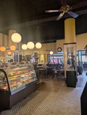 Indoor seating at Cafesserie - Acacia Mall in Kampala
