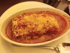 Vegan lasagna at Pizzeria Casa Piccola in Vienna