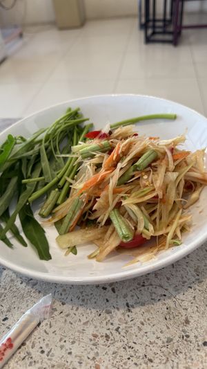 Som Tum (papaya salad)  at Guan Im - Ubon in Ubon Ratchathani