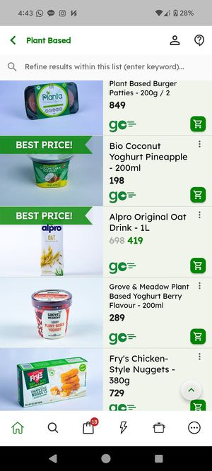 Mock meat, vegan yoghurt, oat milk at Greenspoon - Online Supermarket in Nairobi