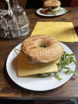 Doppel cheese without tomato   at Cafe Mint und Basil (Vegan und Vegetarische) in Berlin