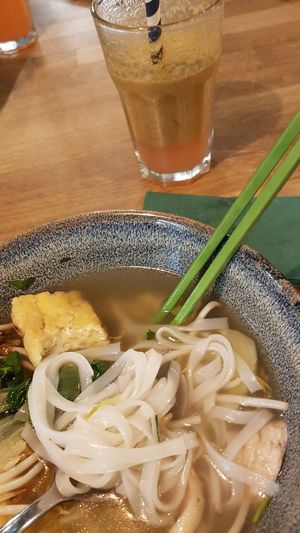 Guava mint Smoothie and Phở at Chay Village - Friedrichshain in Berlin