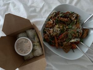 Pho Xao and summer rolls  at Chay Village - Friedrichshain in Berlin