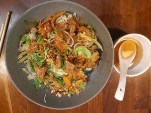 Rice noodles with seitan at Chay Village - Friedrichshain in Berlin