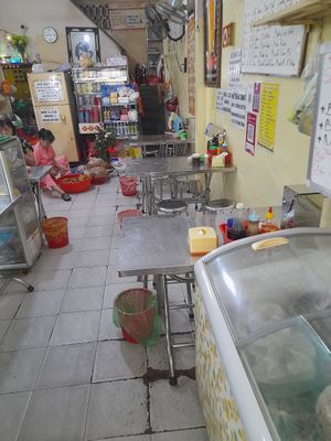 Dining area at the back. Lot's of junk to wade through at Phát Tâm  in Ho Chi Minh City