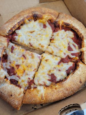 Vegan cheese pizza at Woodstock's Pizza - Pacific Beach in San Diego