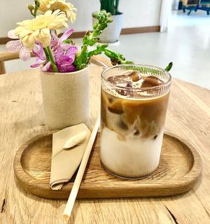 Iced oat latte at Angel Cakes Wellness Spot  in Dubai