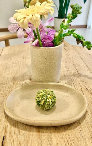 Pistachio ball at Angel Cakes Wellness Spot  in Dubai