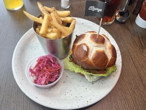 Vegan Burger & fries  at BUD - O'Learys -T2 in Budapest