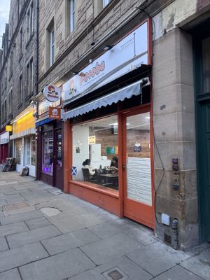 Outside   at Potoba  in Edinburgh