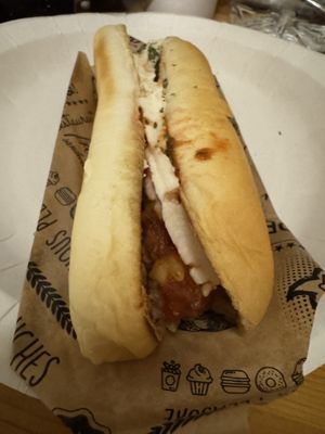 The bread contains milk and they add mayo and cheese. Not vegan!  at All That Burger - 올댓버거 in Busan