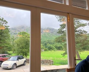 View from dining room  at Glaramara Hotel in Keswick