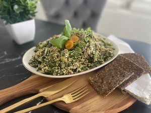 A hearty buckwheat salad  at Ready Set Raw in Sarasota