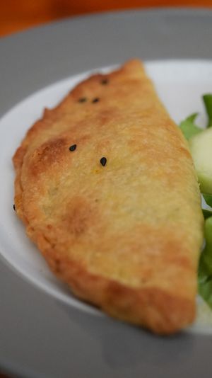 Empanada de Rocoto, puff pastry was flaky & delicious 🔥🤤  at Yurakuna in Arequipa