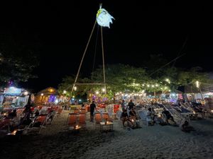 Majestic to the left, Rak Lanta to the right   at Majestic Bar Koh Lanta in Koh Lanta