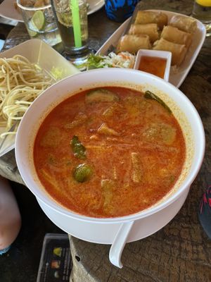 Red curry with tofu and vegetables   at Majestic Bar Koh Lanta in Koh Lanta