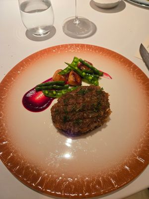 Soy steak with onions at Les Saisons in Tokyo