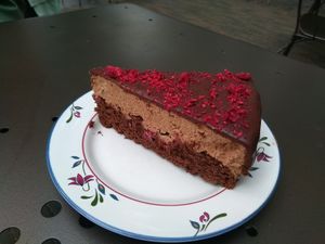 Chocolate mousse cake at KLUTS in Utrecht