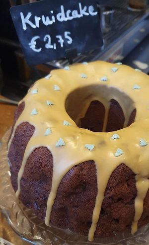 Kruidcake: too spiced for me (tastes a bit like kruidkoek)  at KLUTS in Utrecht