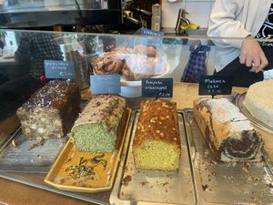 Cakes Monday 15 Jan 2024 (the marble cake is very good) at KLUTS in Utrecht