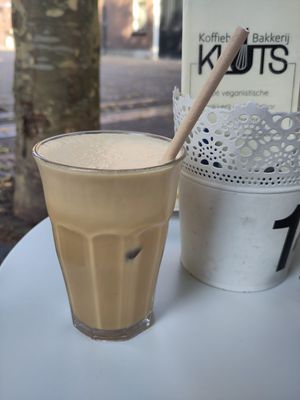 Delicious ice coffee at KLUTS in Utrecht