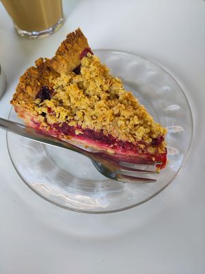 My favorite: crumble with forest fruit at KLUTS in Utrecht