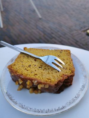 Pumpkin orange cake at KLUTS in Utrecht