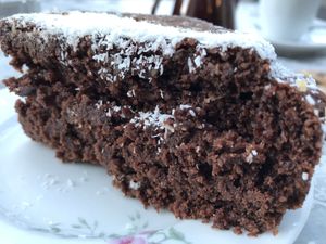 Love Yummy vegan choc cake  at KLUTS in Utrecht