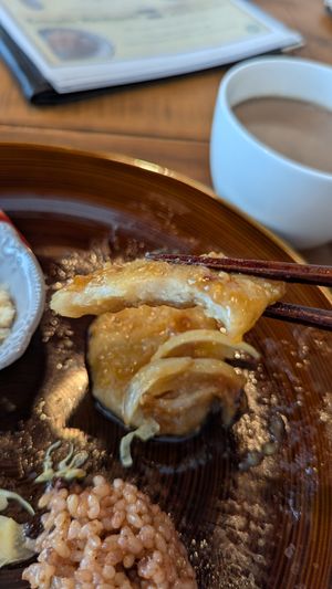 Close up of the soy meat! at Additive-free rice 88 - 無添加ごはん88 in Abashiri