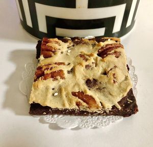 Tahini pecan energy brownie at Groove in Dubai