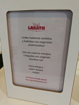 Vegan certificate? at Café Labath   in Barcelona