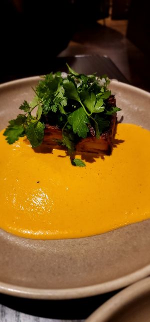 Smoked potato and Tarua gratin at Metita in Auckland