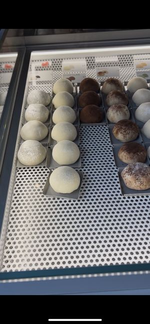 counter (1st is anko, vegan)  at Kiiro Markthal in Rotterdam