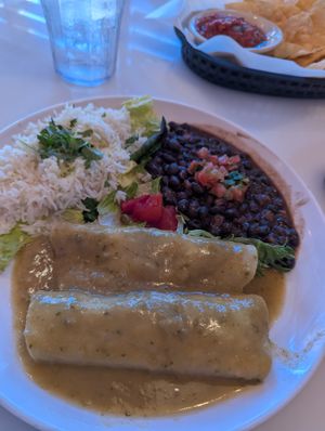Vegan enchiladas  at Cactus Flower Cafe in Pensacola