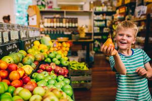 Kid friendly foods :) at Kombu Wholefoods in Bellingen