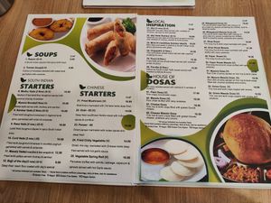 Menu 2025 at Saravanaa Bhavan in Zurich