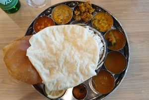 Vegan Thali at Saravanaa Bhavan in Zurich