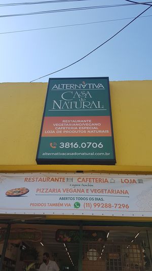 Front of restaurant at Alternativa Casa do Natural in Sao Paulo