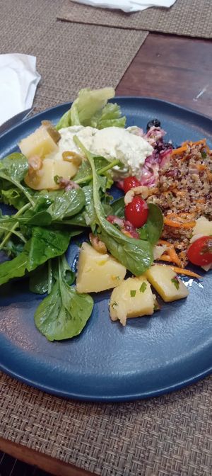 Prato montado no buffet de saladas at Alternativa Casa do Natural in Sao Paulo