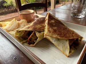 Tofu piri piri wrap  at Guldastaa in Anjuna